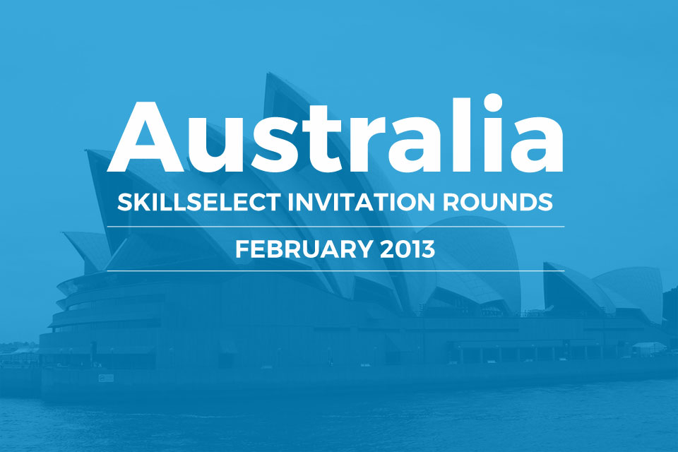 Australia SkillSelect invitation rounds February 2013