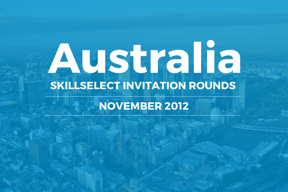 Australia SkillSelect November invitation rounds 2012