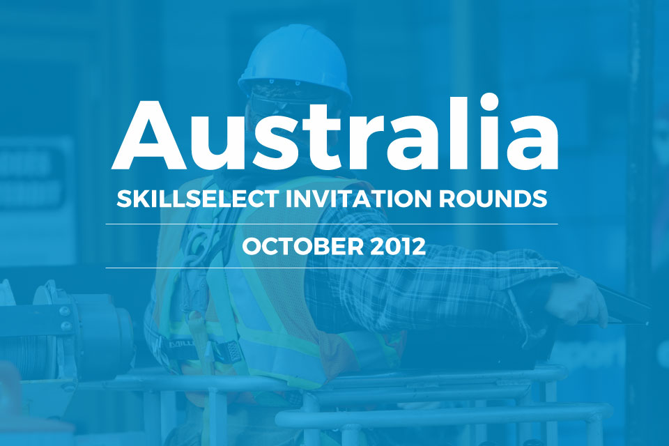 Australia SkillSelect invitation rounds October 2012