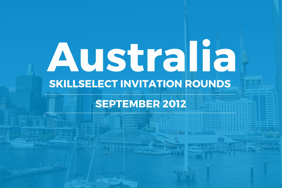 SkillSelect invitation rounds September 2012